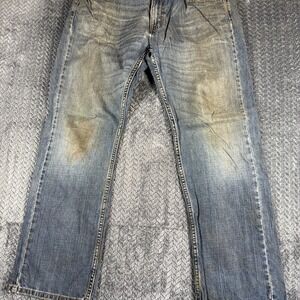 Levis 559 Jeans Mens 34x30 Blue Relaxed Straight Whiskered 100% Cotton Denim